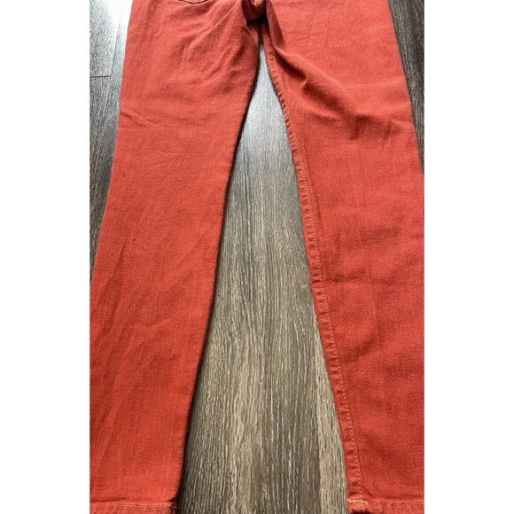 True Religion Jeans Women’s Sz 27 Halle Mid Rise Denim Orange Red Made In USA - Picture 15 of 16